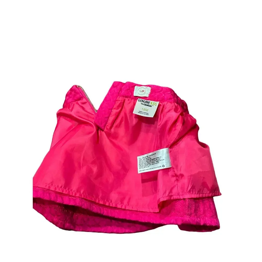 NWOT Genuine Kids by OshKosh 18 months Girls  Pink Quilted Skirt with Pockets
